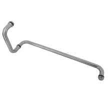 Glass bathroom door handle with towel rail measuring 15cm-45cm