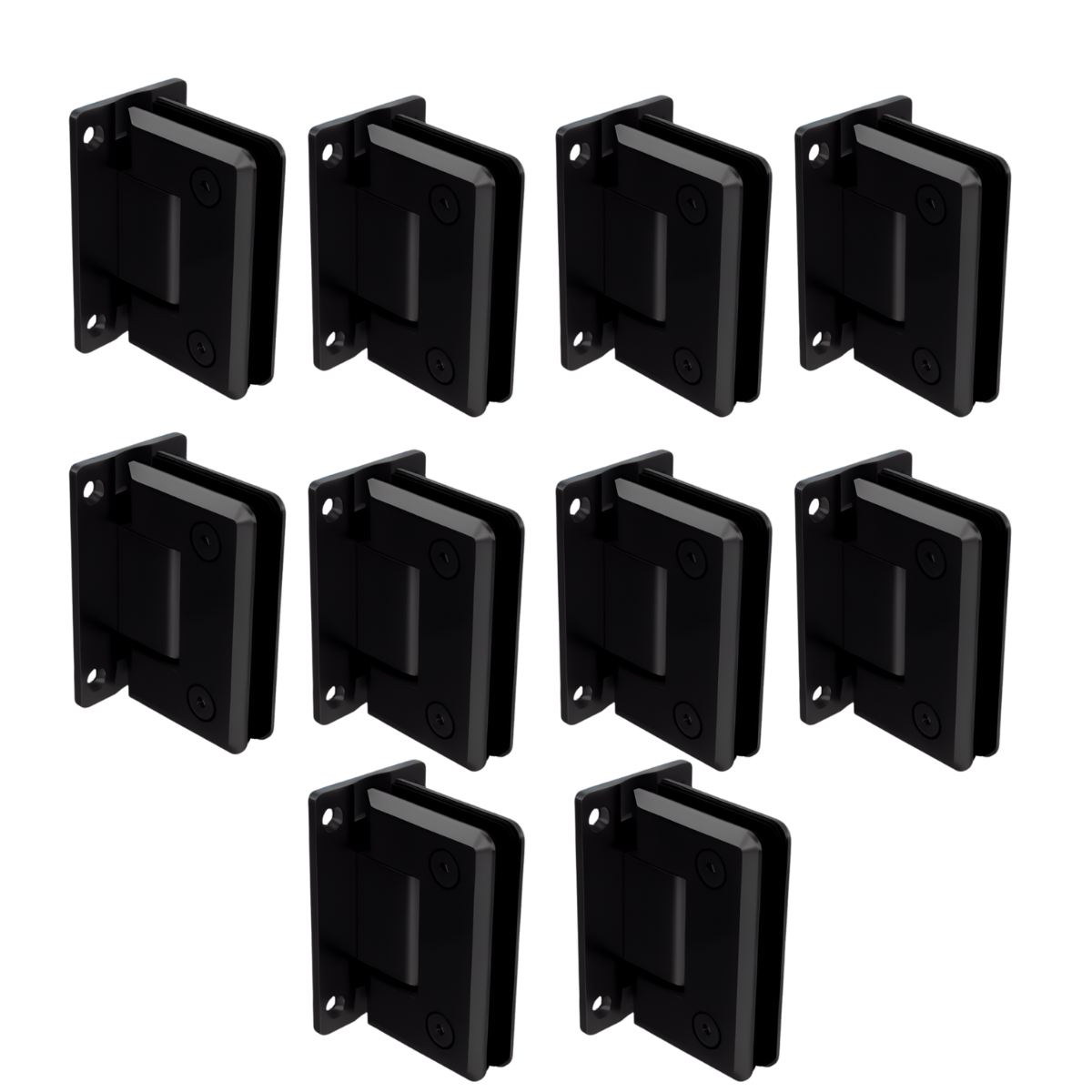Paquete 10 piezas Bisagra Muro a Vidrio 180° Para Puerta De Cristal Templado Herralum