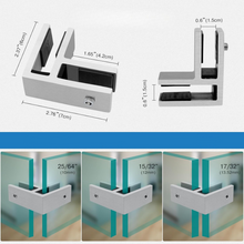 Conector Escuadra Vidrio a Vidrio a 90º con opresor Herrashop