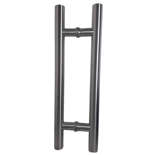 Jaladera tipo H para interior y exterior en tono cromado Herralum