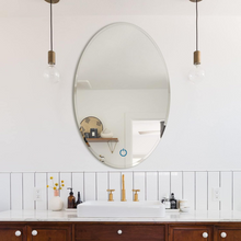 Oval mirror with bevel and rear LED lights 60x80 cm