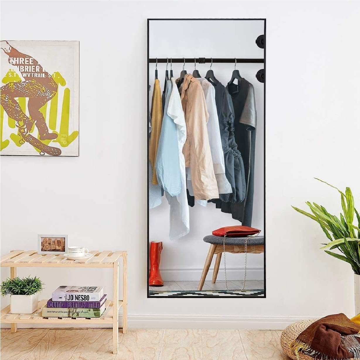 Espejo fullbody en forma rectangular con marco de aluminio 60x150 cm Herrashop