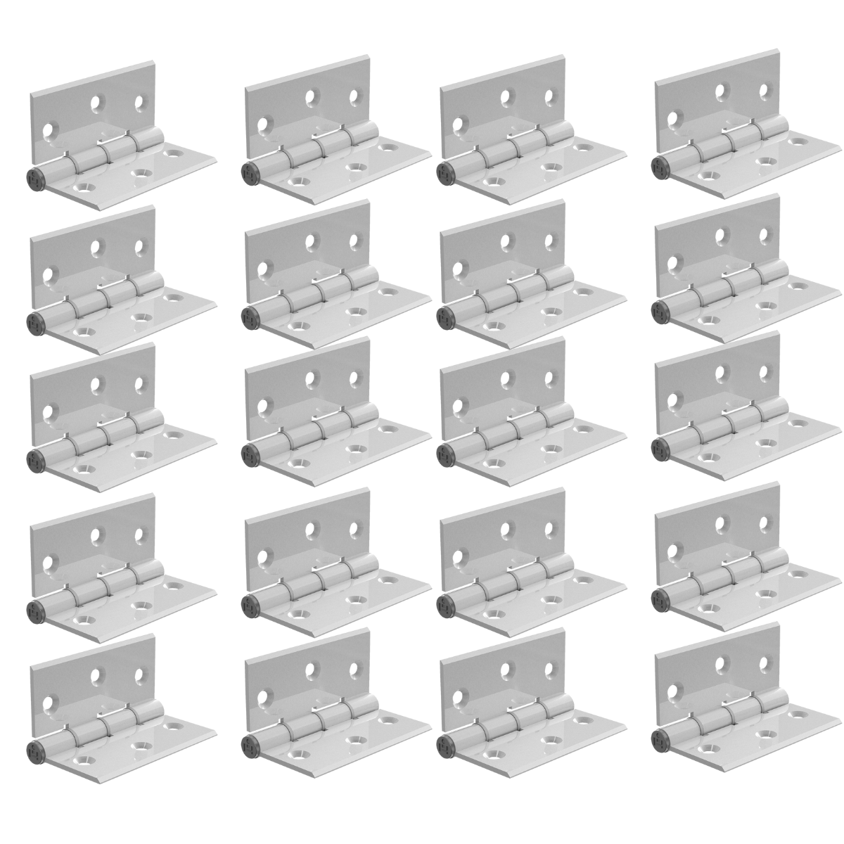 Paquete 10 juegos Bisagra de Aluminio Tipo Libro de 3x3 2035 Herralum