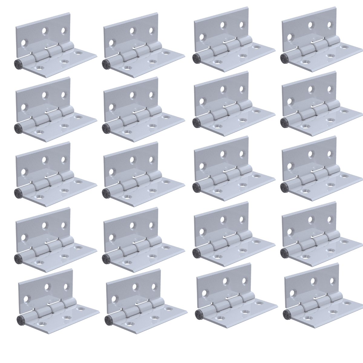 Paquete 10 juegos Bisagra de Aluminio Tipo Libro de 3x3 2035 Herralum