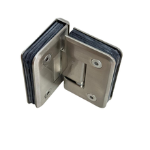 Bisagra Vidrio a Vidrio a 90º Para Puertas de Cristal Templado en Interior Herralum