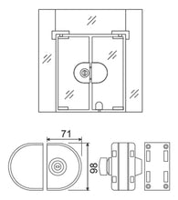 CHAPA DOBLE CERRADERA SIN RESAQUE A VIDRIO HERRASHOP