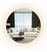 Round mirror with beveled and rear LED lights 70 cm