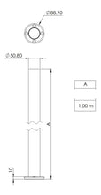 Poste Para Barandal Calibre 18 Acero Inoxidable de 100cm