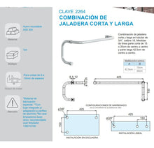 Glass bathroom door handle with towel rail measuring 15cm-45cm