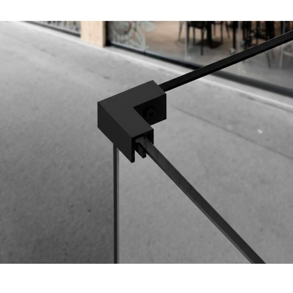 Glass to Glass Angle Connector at 90º SKU 1147