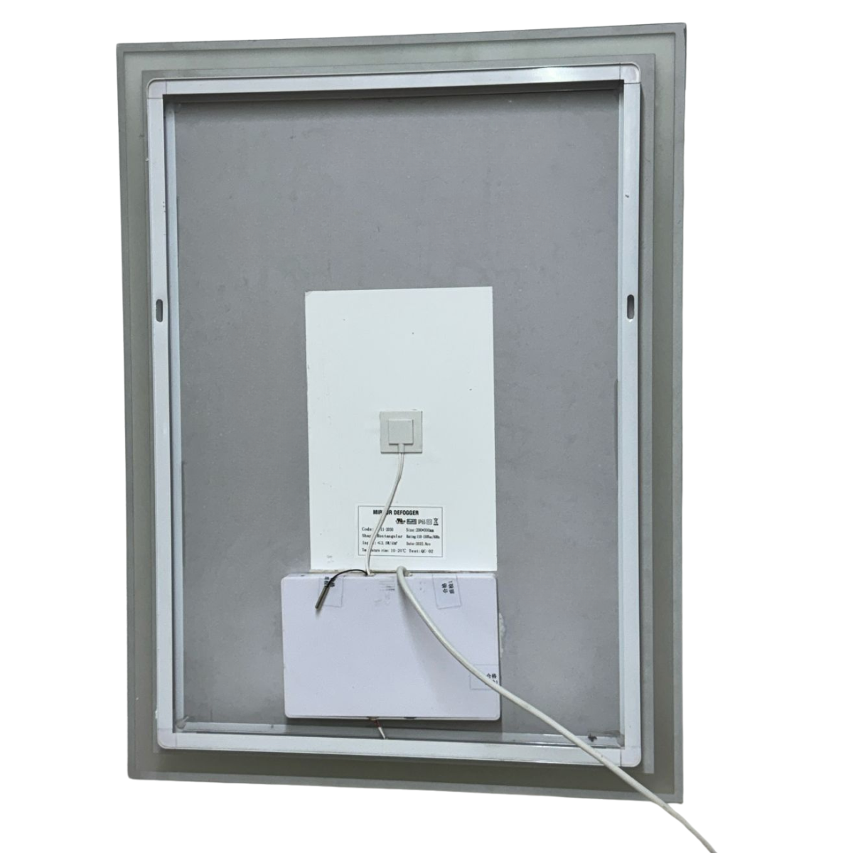 Espejo Rectangular marco esmerilado Con 3 tonos de luz + Antiempañante de 50x70 cm herrashop