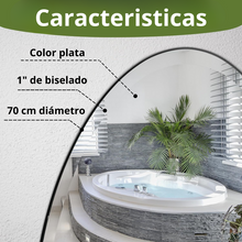 Espejo Circular biselado NO LED 70 cm herrashop