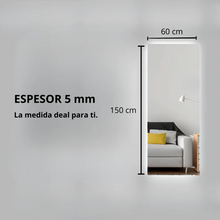 Espejo cuerpo completo luz atrás tipo flotante 3 tonos 150x60 cm herrashop