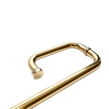 Glass bathroom door handle with towel rail measuring 15cm-45cm