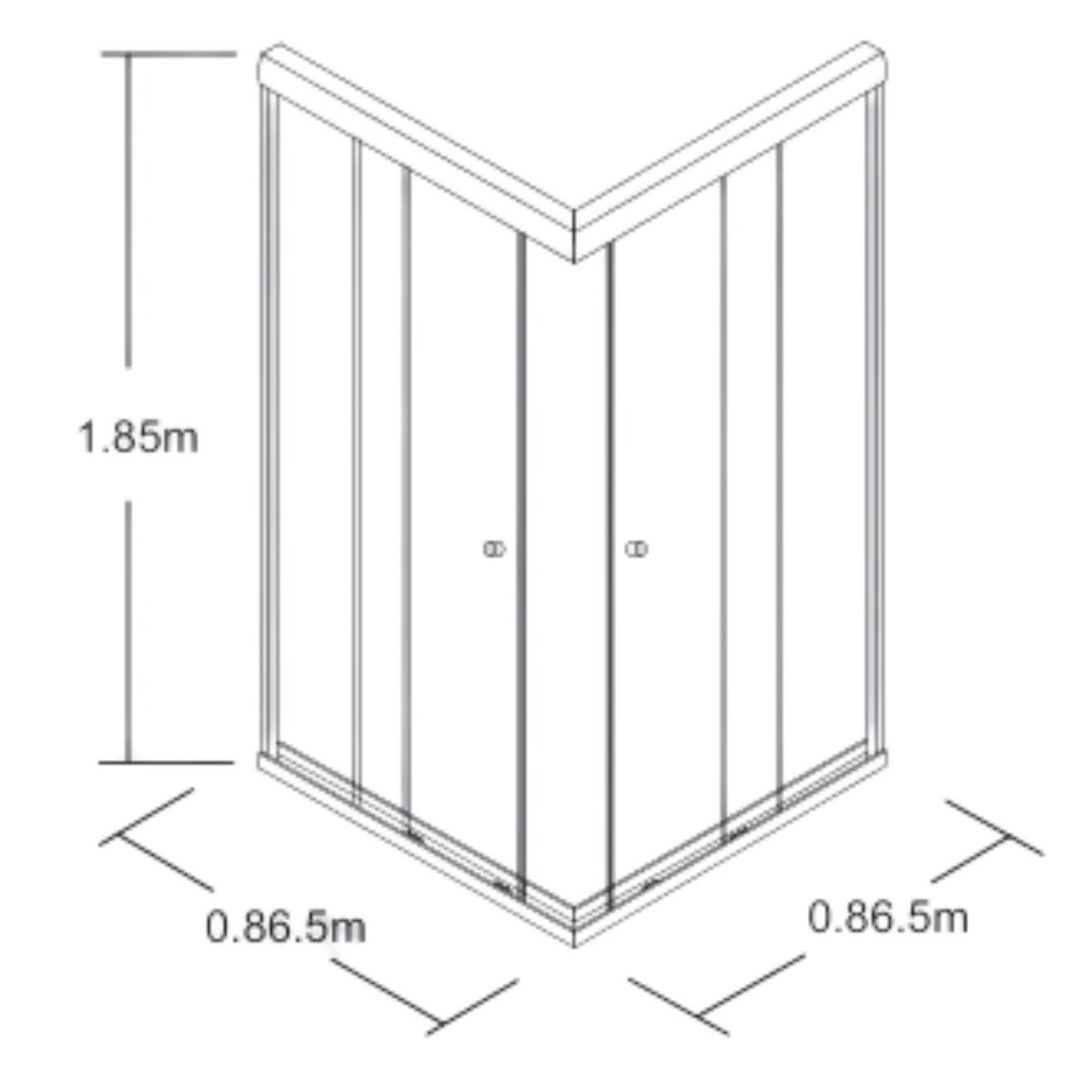 Cancel de Baño Corredizo En Escuadra Modelo Matamoros Herralum