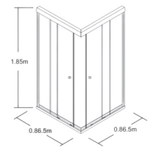 Cancel de Baño Corredizo En Escuadra Modelo Matamoros Herralum