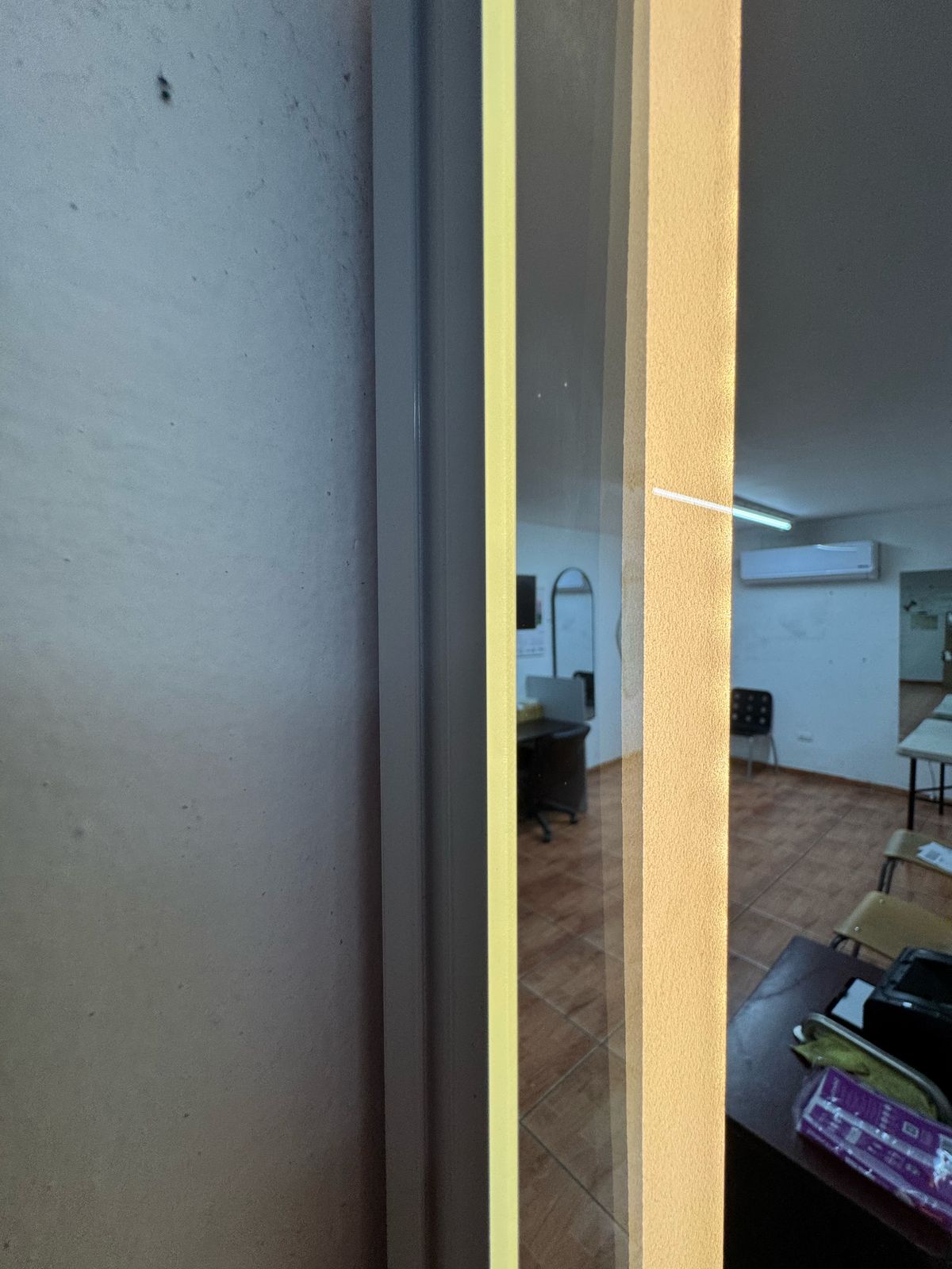 Espejo marco arenado cuerpo completo 3 tonos de luz 150x60 cm herrashop