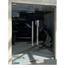 Kit Herralum para Puerta de Cristal, Incluye Kit Bisagra Hidráulica 1012 + Jaladera H 100 cm