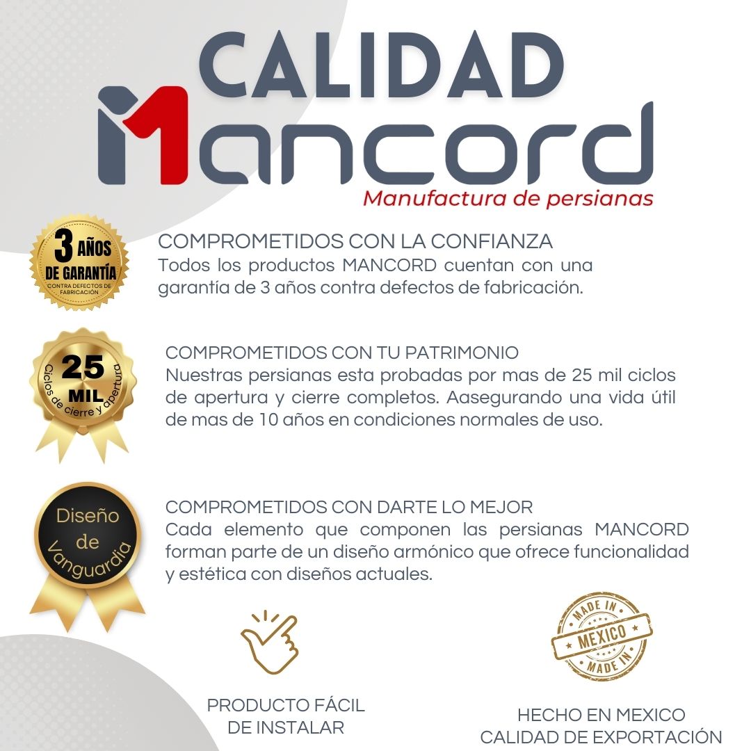 Persiana Sheer Elegant Duo Basic 150 x 170 cm Mancord