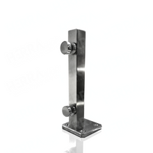 Mini Square Monterrey Post 25cm High with 3x3cm Tube 20 Gauge For 9 to 12mm Glass SKU 2324025SA