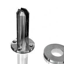 16cm High Round Mini Post For Tempered Glass Railing from 8 to 14mm SKU 1366002SA