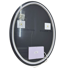 Oval mirror with bevel and rear LED lights 60x80 cm