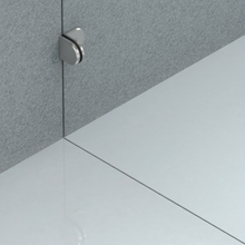 Curved Connector with Side Base for Fixed Tempered Glass at 90º from 8 to 12mm SKU 1410