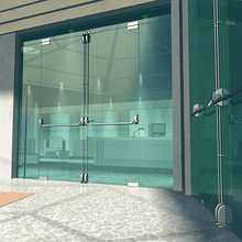 Herralum 1028 Vertical Anti-Panic Bar For Single or Double Tempered Glass Doors