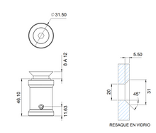 Conector Pachuca Muro a Vidrio herralum