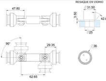 Irapuato Glass to Glass Connector SKU 1187