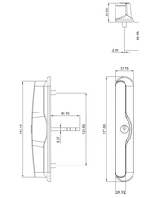 Handle for Pichilingue 1257 Handle, with SKU 1258 Keys.