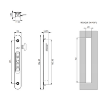 Mortise Closure with Hook for 3" SKU 1280