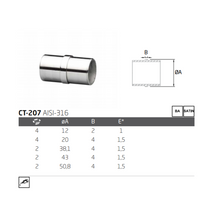 Unión para tubo de 2" (50.8mm) Y 1 1/2" (38.1mm) herralum