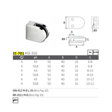 Conector Grapa Curvo base Curva herralum