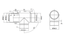 T Type Elbow Connector For 38.1mm Pipe For Handrail SKU 1394005112SA