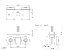 Wheelbarrow Four Bearings Small Steel Wheel For Sliding Doors SKU 2066CHI00 Herralum