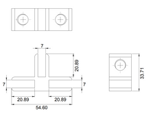 Conector "T" de Aluminio
