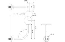 Wall Support for Handrails SKU 2298