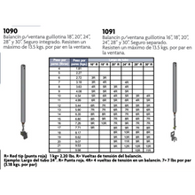 18”, 20”, 24”, 28” and 30” rocker for Guillotine Window SKU 1090 Herralum