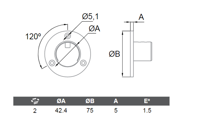 Side Connector for Handrail SKU 1380049SA