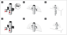 Flat Base Staple Connector For 8-10mm Glass SKU 1380010SA