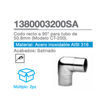 Straight 90° Elbow For Pipe SKU 1380003200SA