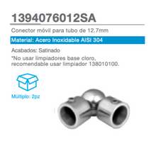 Adjustable Connector For 12.7mm Tube SKU 1394076012SA