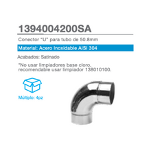 U Elbow Connector For 50.8mm Tube SKU 1394004200SA