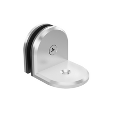 Curved Connector with Side Base for Fixed Tempered Glass at 90º from 8 to 12mm SKU 1410