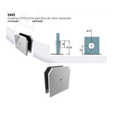 Conector Recto para Fijos de Vidrio Templado de 8 a 12mm herralum