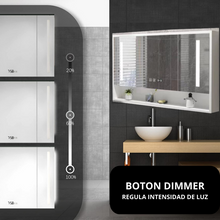 Botiquín Premium San Carlos 90x70x13 Sin o Con 3 Tonos De Luz Led+ Dimmer + Antifog +Reloj + Temperatura