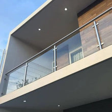 Prefabricated Post for Tempered Glass Railings with handrails