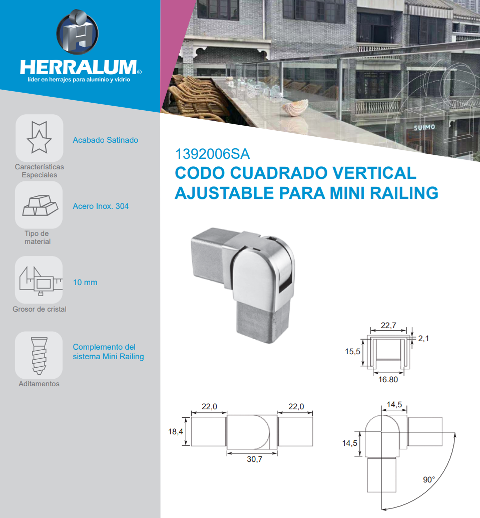 Adjustable Vertical Square Elbow SKU 1392