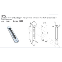 Handle with Embedded Handle for Doors, Windows or Mosquito Nets SKU 2195